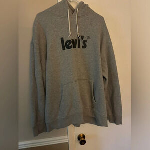 Levi's relaxed fit hoodie grey mens size XXL